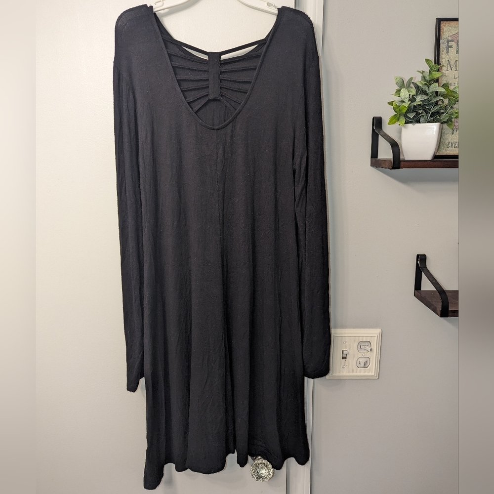 Black Dress with Webbed Straps